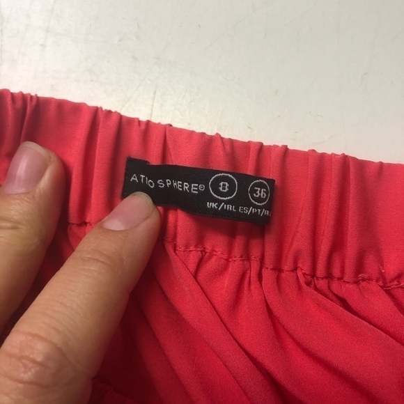 Atmosphere High Rise Bright Coral Maxi Skirt, Size S - Picture 5 of 8